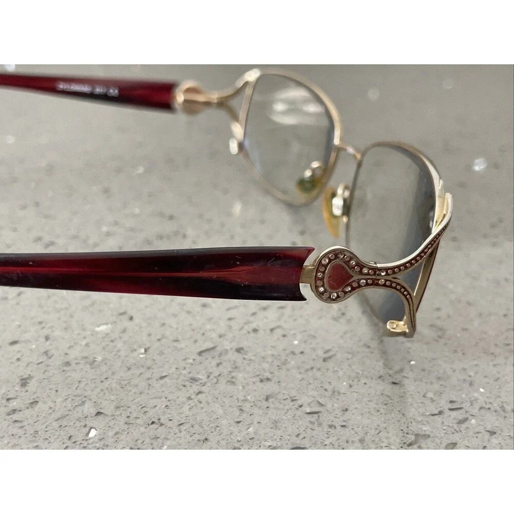 Sophia Loren M222 Eyeglasses FRAMES ONLY Zyloware 077 55-17-135 Red Full rim